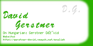 david gerstner business card